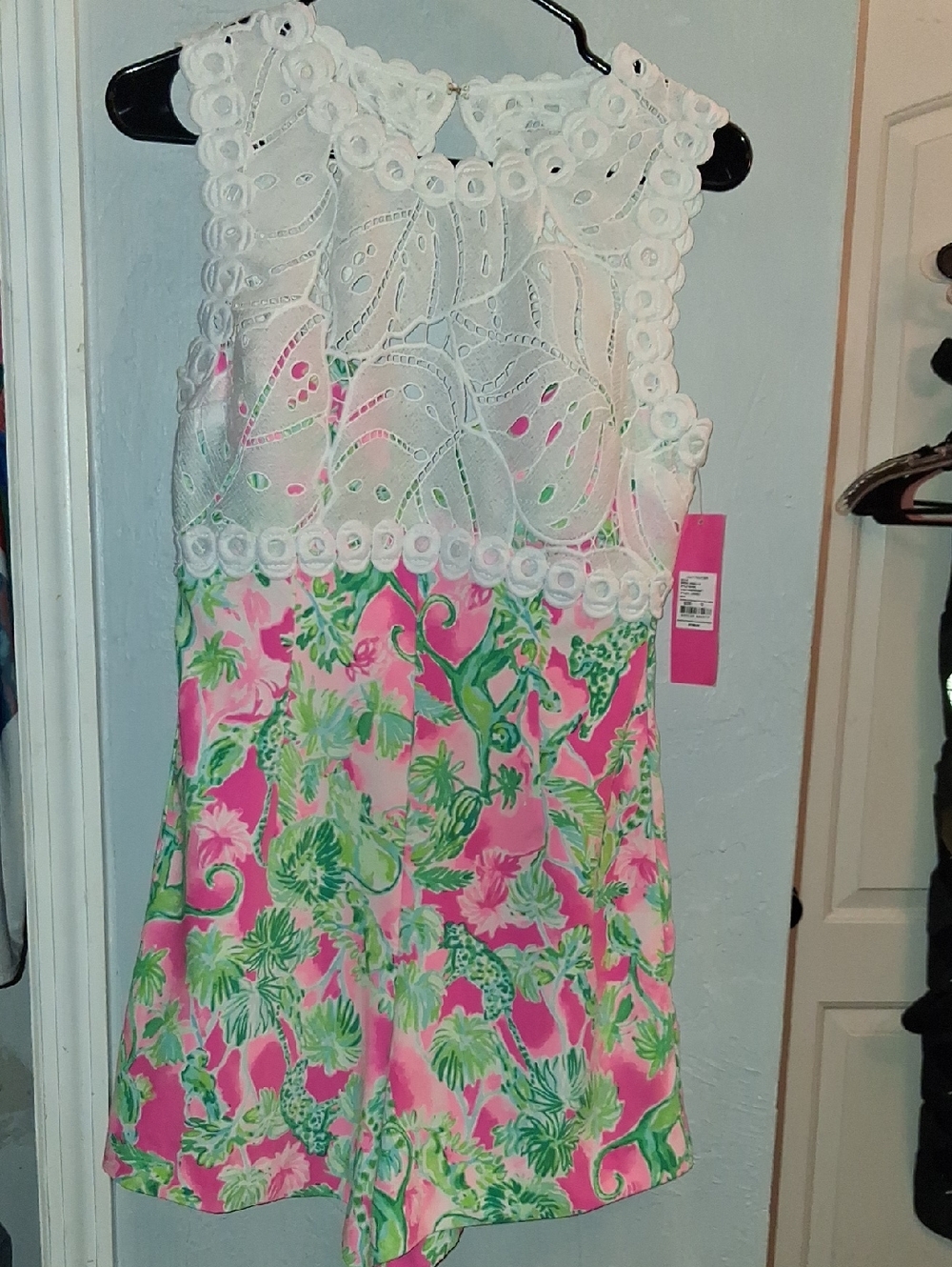 CLASSY & CUTE Lilly Pulitzer Coral Pink and Green Floral Romper